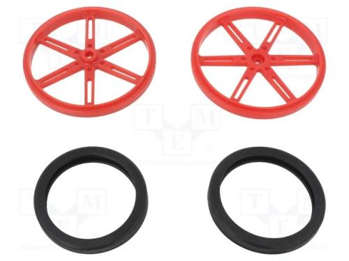 Roda, Vermelho, Eixo: Serrilhada, Por Encaixe,Roscado, : 90mm