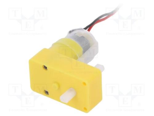 Motor: DC, com transmissão, 6VDC, 2,8A, 180rot./m.