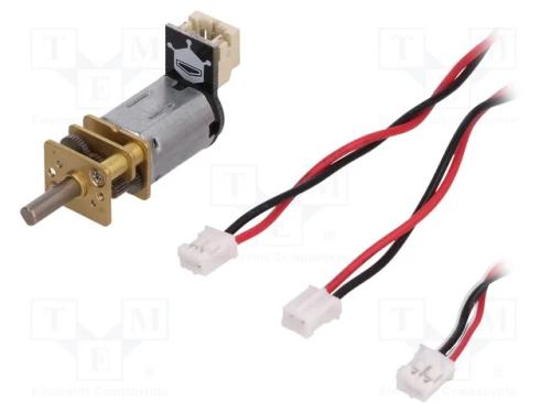 Motor: DC, com transmissão, 1÷6VDC, 100mA, Eixo: .