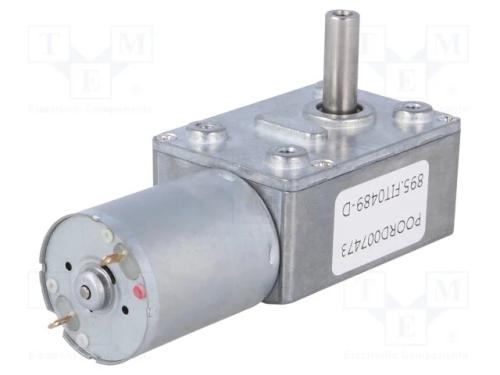 Motor: DC, com transmissão helicoidal, 6÷15VDC, 1.