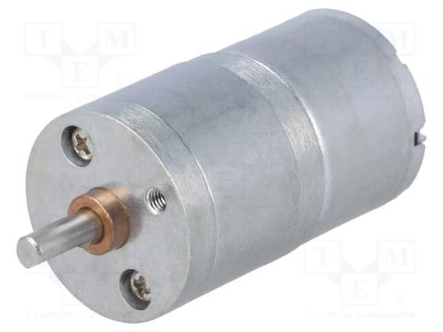 Motor: DC, com transmissão, 2÷7,5VDC, 600mA, Eixo.