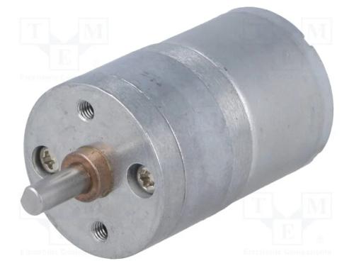Motor: DC, com transmissão, 2÷7,5VDC, 600mA, Eixo.