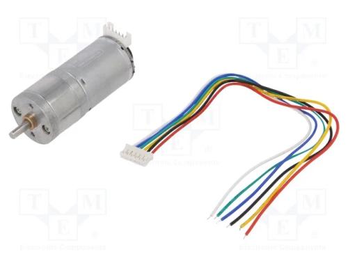Motor: DC, com encoder,com transmissão, 6VDC, 3A,.