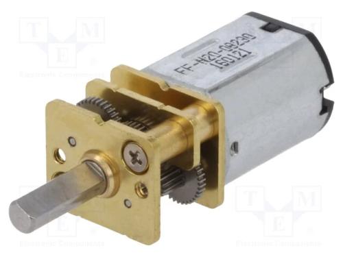 Motor: DC, com transmissão, 6VDC, 61mA, Eixo: inc.