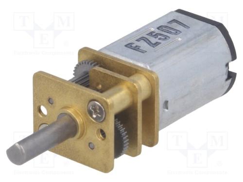Motor: DC, com transmissão, LP, 6VDC, 360mA, Eixo.