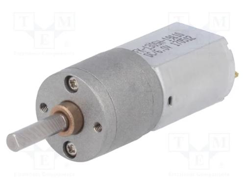 Motor: DC, com transmissão, 6VDC, 2,9A, Eixo: inc.