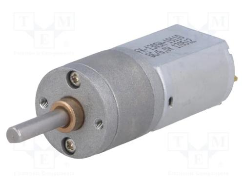 Motor: DC, com transmissão, 6VDC, 2,9A, Eixo: inc.
