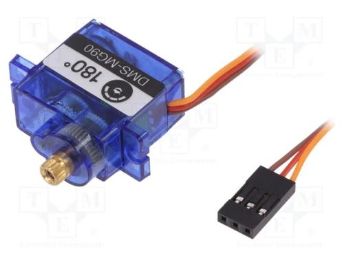 Motor: servomecanismo, 4,8÷6VDC, micro, analógico.