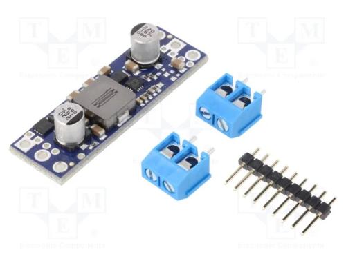 Indutor: Step Up, Usai: 6v, Uent: 2,9÷6v, 5a, 80÷95%, 48x15mm