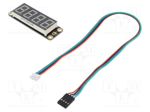 Monitor: LED, Núm.sign: 4, verde, 67x22mm, 5VDC, .