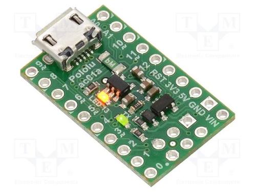 A-Star, Ldo, de Cavilha,Usb B Micro, Atmega32u4, 5,5÷15vdc, Pwm: 7