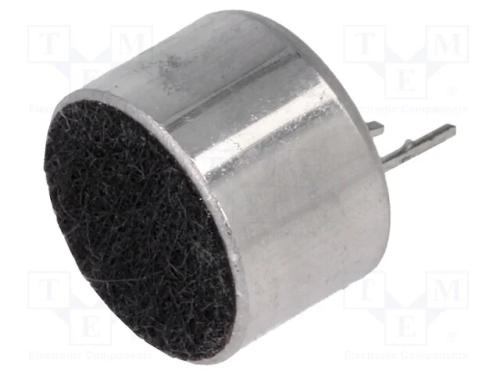 Microfone, Dim.Ext: 9,7x6,5mm, 1,5ko, 0,5ma, 1÷10v, 100÷16000hz