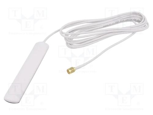 Antena, Gsm, 0dbi, Macho,Sma, L: 116mm, Compr: 2,5m, Cor: Branca