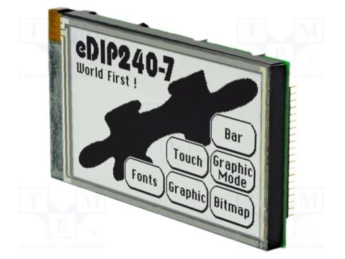 Monitor: Lcd, Gráfico, 240x128, Fstn Positive, Preto, 113x70mm