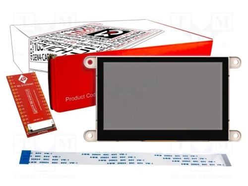 Monitor: Tft, 4,3, 480x272, 1mbram, Dim: 127,6x69,3x8,4mm, 5vdc
