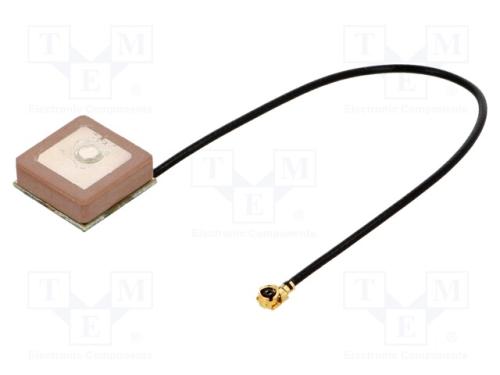 Antena, Gps, 0dbi, Rhcp, para Embutir, 50o, 13x13x6,2mm, -40÷85c