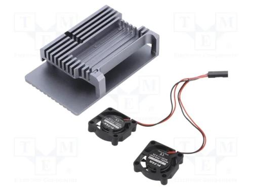 Carcaça: para computador, Raspberry Pi 4 B, alumí.