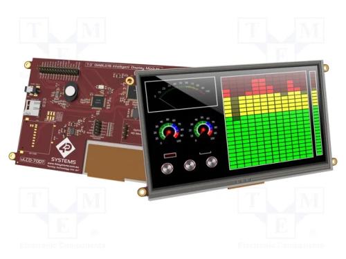 Monitor: Tft, 7, 800x480, Tamanho da Janela: 154,1x85,9mm, Ulcd