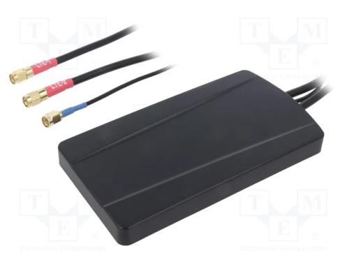 Antena, Gnss,Gps,Gsm,Lte, 136,2x72,4x12,7mm, Macho,Sma, Compr: 1m