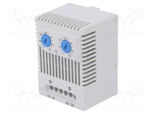 Sensor: Termostato, No X2, 10a, 250vac, Grampos de Torção, Ip20