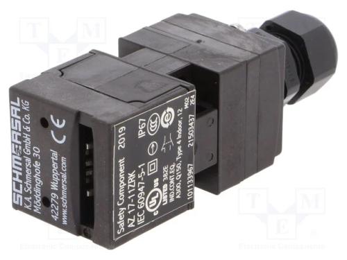 Interruptor de Segurança: de Chave, Az 17, Nc + No, Ip67, Preta