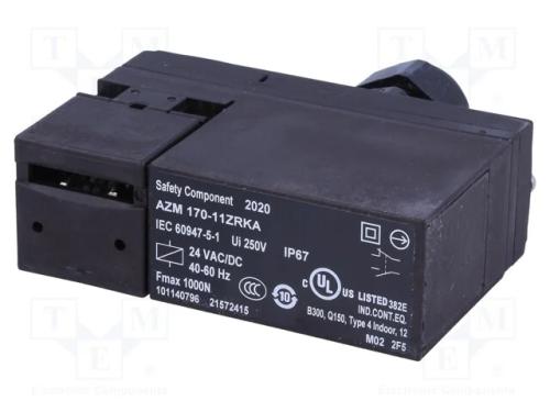 Interruptor de Segurança: de Bloqueio, Azm 170, Nc + No, Ip67