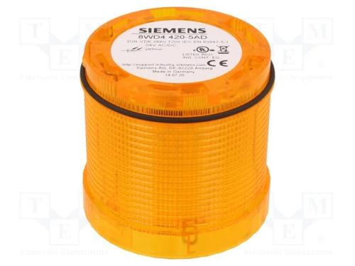 Sinalizador: Luminoso, Led, Amarelo, 24vdc, 24vac, Ip65, 70x65,5mm