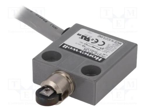 Interruptor Extremo, Rolo Longitudinal Metálico 12,4mm, Spdt