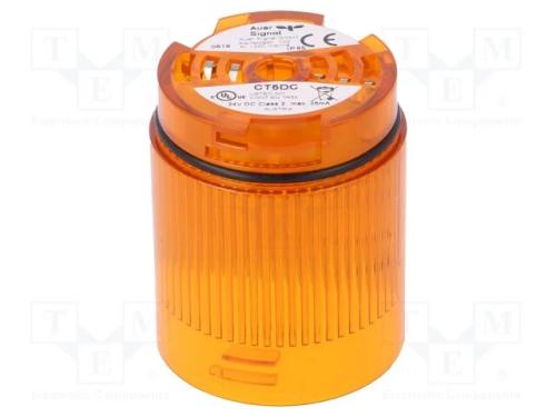 Sinalizador: Luminoso, Led, Laranja, 24vdc, Ip65, 50x69mm