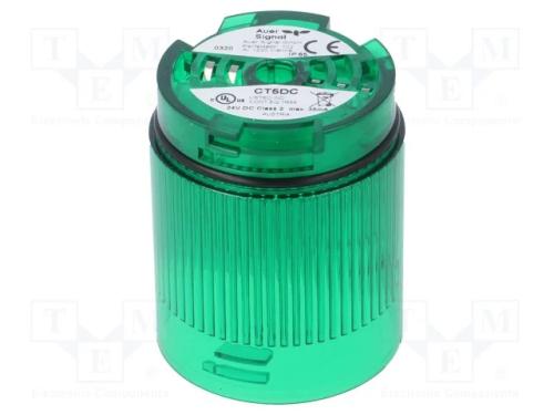 Sinalizador: Luminoso, Led, Verde, 24vdc, Ip65, 50x69mm, -30÷60c