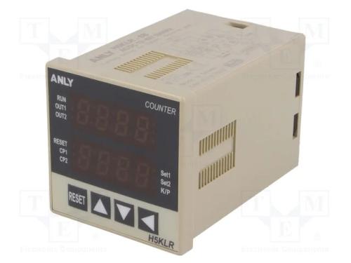 Contador: Electrónico, LED X2, Impulsos, 9999, Spst, In 1: Npn,Pnp
