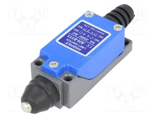 Interruptor Extremo, Haste 6,8mm, No + Nc, 5a, Max.250vac, Olhal