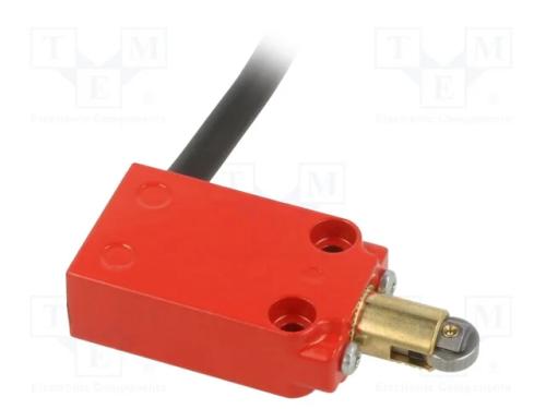 Interruptor Extremo, Rolo de Metal 10mm, No + Nc, 10a, Cabo 3m
