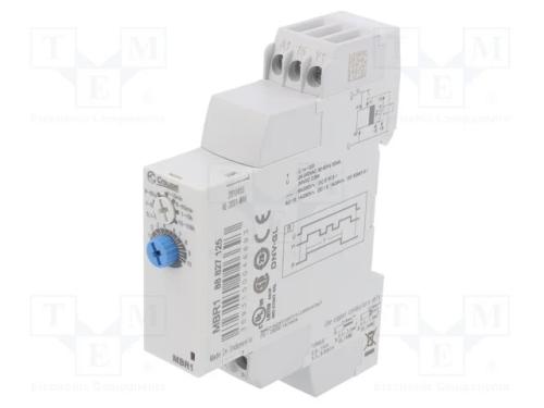 Relé temporizado, 0,1s÷100h, SPDT, 250VAC/8A, Ute.