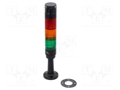 Sinalizador: Coluna de Sinalização, Led, 24vdc, 24vac, Ip65, 50mm