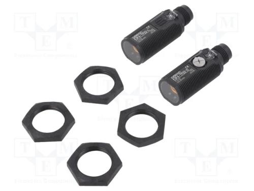 Sensor: Fotoeléctrico, Simples, Cobertura: 0÷15m, Pnp, 100ma, Pin: 4