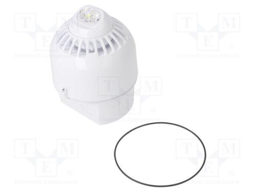 Sinalizador: Sonoro- Fônico, 17÷60vdc, Buzzer,Luz com Flash, Led