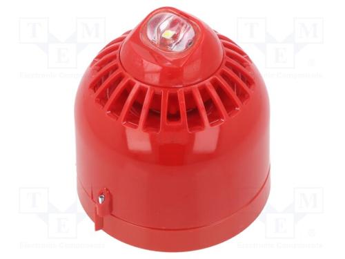 Sinalizador: Sonoro- Fônico, 17÷60vdc, Buzzer,Luz com Flash, Led