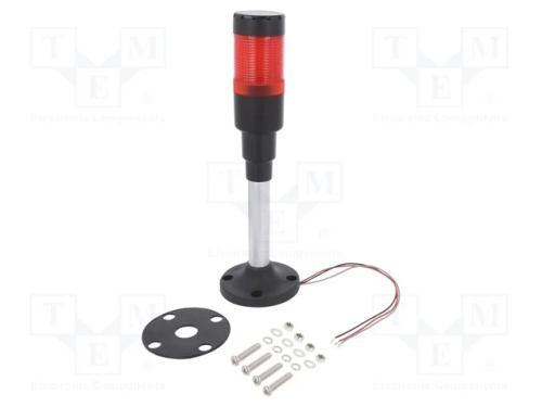 Sinalizador: Coluna de Sinalização, Led, Vermelho, 24vdc, 24vac