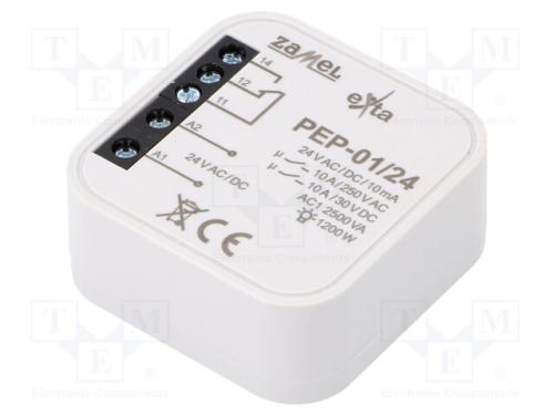 Relé, em Caixa de Junção, 24vac, 24vdc, Ip20, -10÷55c