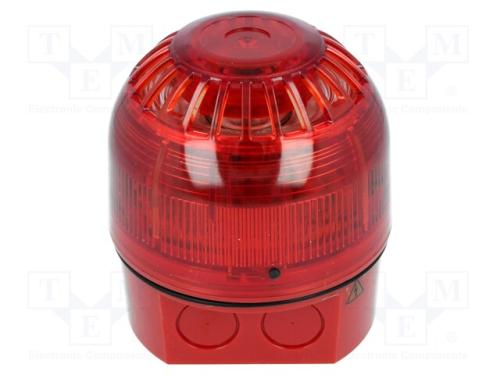 Sinalizador: Sonoro- Fônico, 110/230vac, Led, Vermelho, Ip65