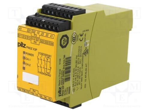 Módulo: Relé de Segurança, Pnoz X3p, Uten: 24vac, Uten: 24vdc, In: 5