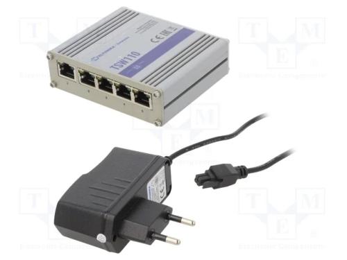 Switch Ethernet, não gerido, Número de portos: 5,.