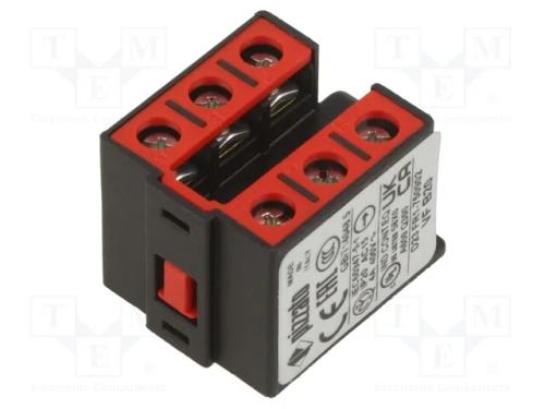 Bloco de Contato, No + Nc, 10a, Max.400vac, Max.250vdc, -40÷80c