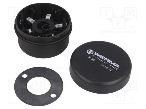 Acessórios para sinalizadores: base, preta, 70x26.