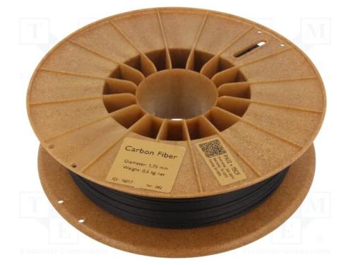 Filamento: Pa12 + 15cf, 1,75mm, Preta, 250÷290c, 500g
