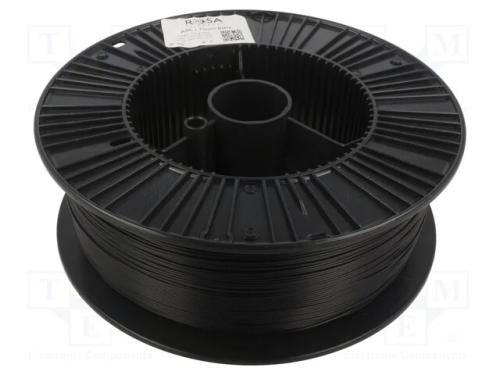 Filamento: Asa, 1,75mm, Preta, 220÷250c, 2,5kg