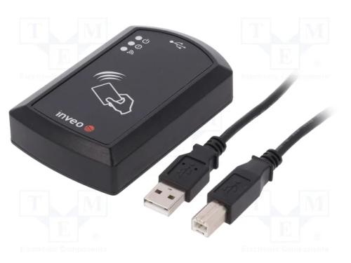 Leitor RFID, 5V, UNIQUE, USB, Cobertura: 100mm, 9.