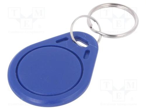 Porta-chaves RFID, pl&aacute;stico, azul, 125kHz, 8BROM