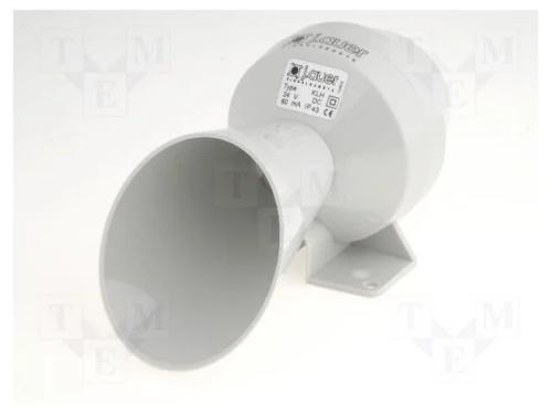Sinalizador: sonoro, buzzer, 24VDC, 92dB, KLH, IP.